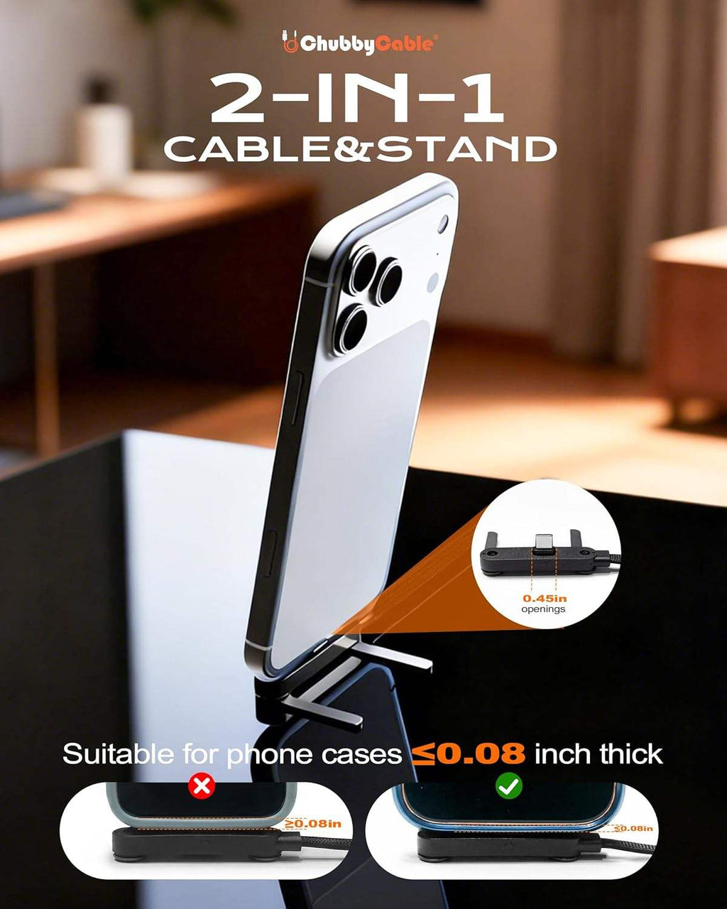 240W Foldable Phone Stand USB-C Super Fast Charging Cable - Big Mike