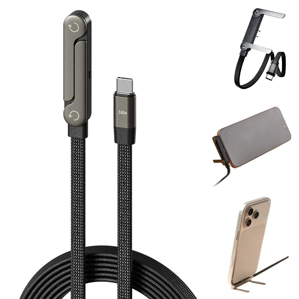 240W Foldable Phone Stand USB-C Super Fast Charging Cable - Big Mike