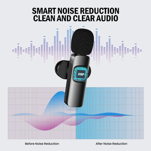Basix Wireless Lavalier Microphone Audio Recording Mini Replaceable Windproof Wool Microphone for iPhone16 Shoot vlog YouTube - Big Mike