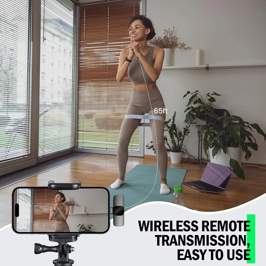 Basix Wireless Lavalier Microphone Audio Recording Mini Replaceable Windproof Wool Microphone for iPhone16 Shoot vlog YouTube - Big Mike