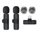 Basix Wireless Lavalier Microphone Audio Recording Mini Replaceable Windproof Wool Microphone for iPhone16 Shoot vlog YouTube - Big Mike
