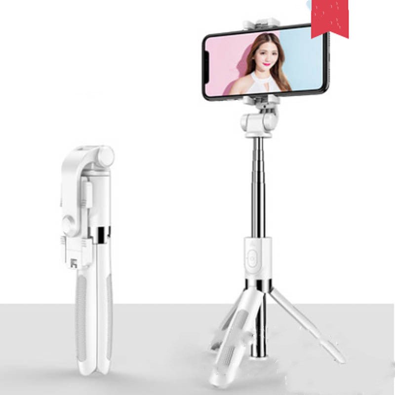 Compatible with Apple, Tripod Selfie Stick Mobile Universal Live Triangle Bracket One Bluetooth Selfie Artifact - Big Mike
