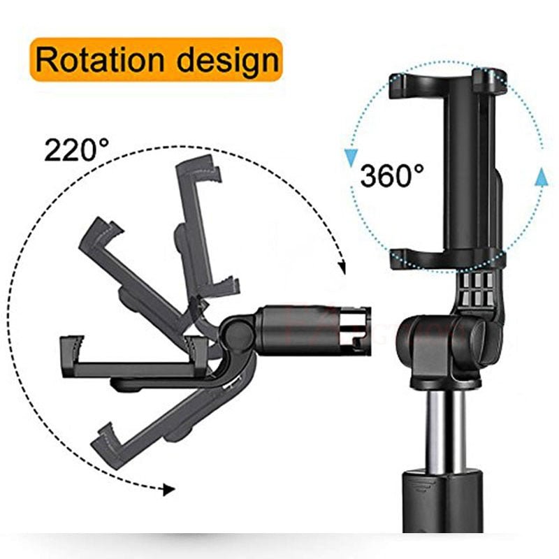 Compatible with Apple, Tripod Selfie Stick Mobile Universal Live Triangle Bracket One Bluetooth Selfie Artifact - Big Mike