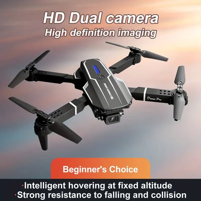 E88 Quadcopter UAV Drone with Dual HD Cameras - Black (HD Dual Camera) - Big Mike