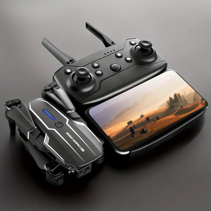 E88 Quadcopter UAV Drone with Dual HD Cameras - Black (HD Dual Camera) - Big Mike