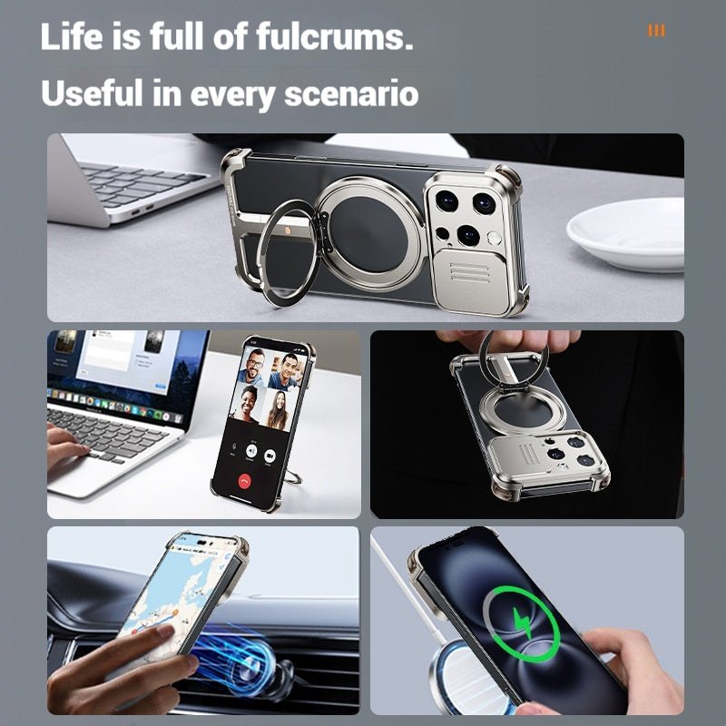 Magnetic Bezel-free 360-degree Rotating Bracket Phone Case - Big Mike