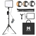 NiceVeedi Photography Lighting Kit, 25 * 20CM Dimmable 15W LED Studio Video Light - Big Mike