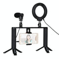 NNEIDS 4 - In - 1 Vlogging Kit With 4.7 Ring Light Mic Tripod & Stabilizer - Big Mike