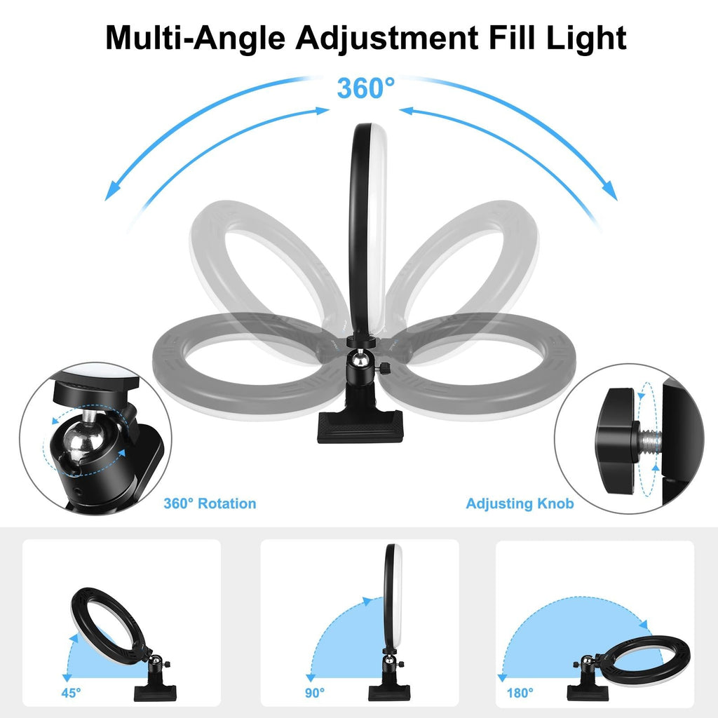 NNEIDS 7.9 Ring Selfie Light With Dual Colour Led For Vlogging & Photography - Big Mike