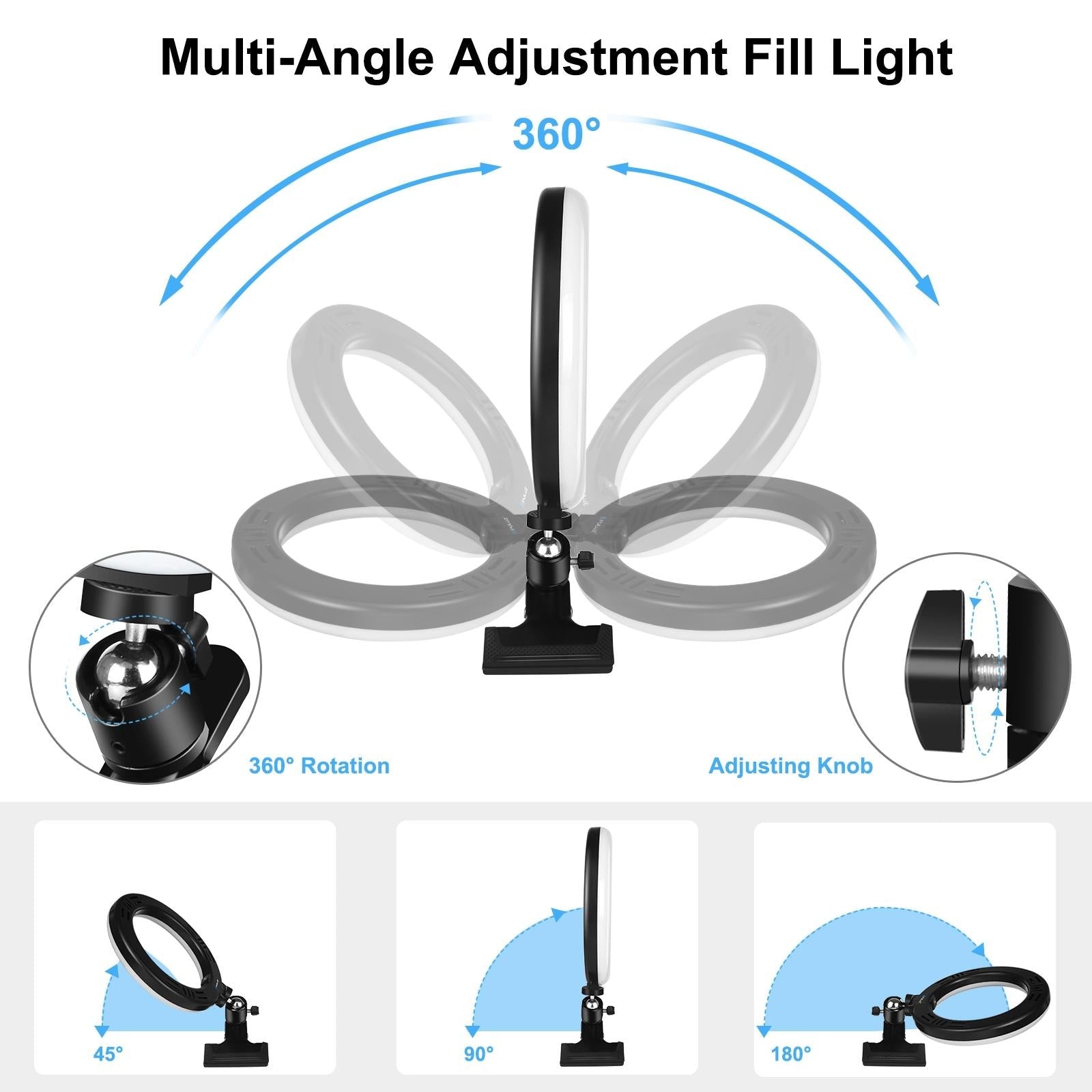 NNEIDS 7.9 Ring Selfie Light With Dual Colour Led For Vlogging & Photography - Big Mike