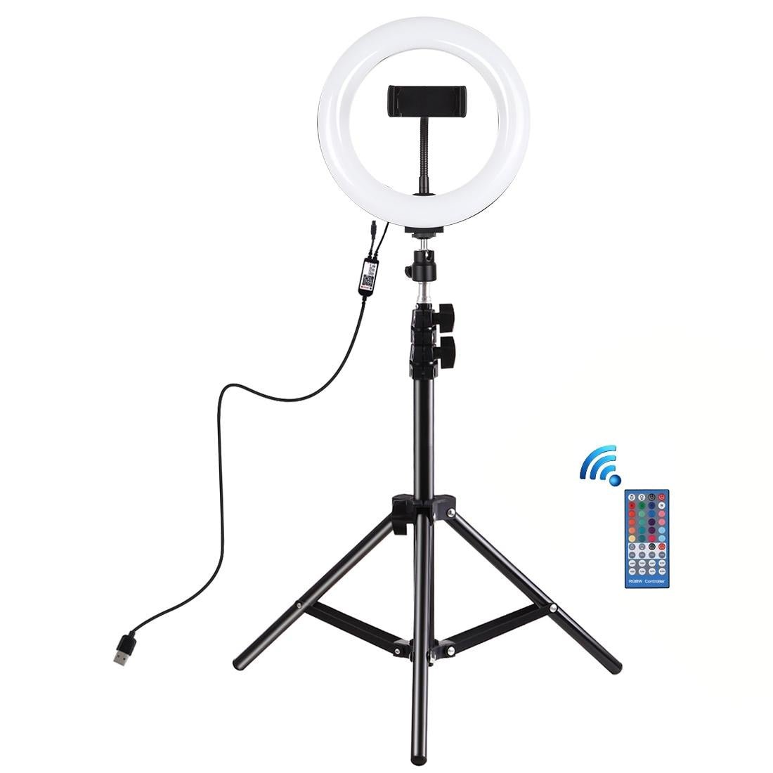 NNEIDS 7.9 Usb Rgb Light With Dual Colour Temperature & Tripod Mount For Vlogging And Selfie Photography - Black - Big Mike