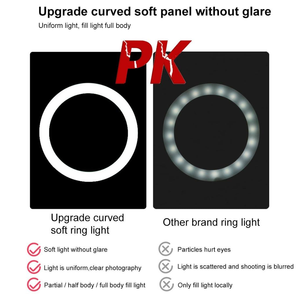 NNEIDS 7.9 Usb Rgb Light With Dual Colour Temperature & Tripod Mount For Vlogging And Selfie Photography - Black - Big Mike