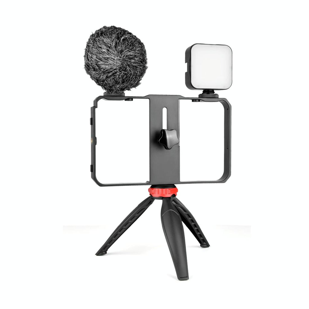NNEIDS Vlogging Video Rig With Led Light Mic & Tripod - Big Mike