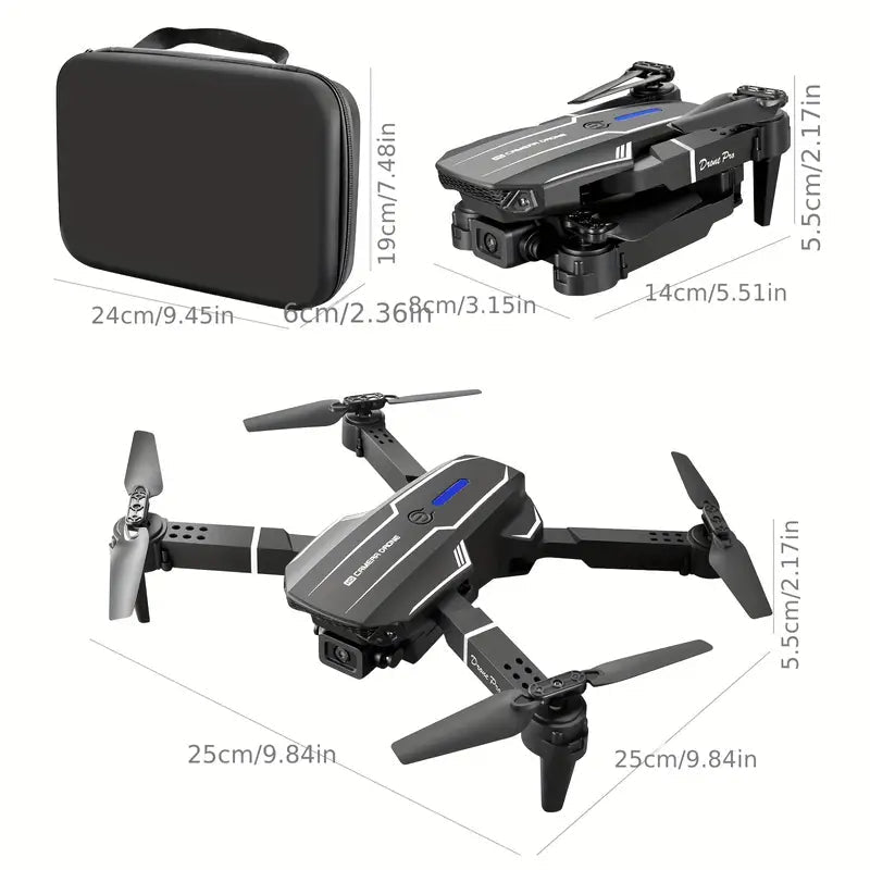 NNETM E88 Quadcopter UAV Drone with Dual HD Cameras - Black (HD Dual Camera) - Big Mike