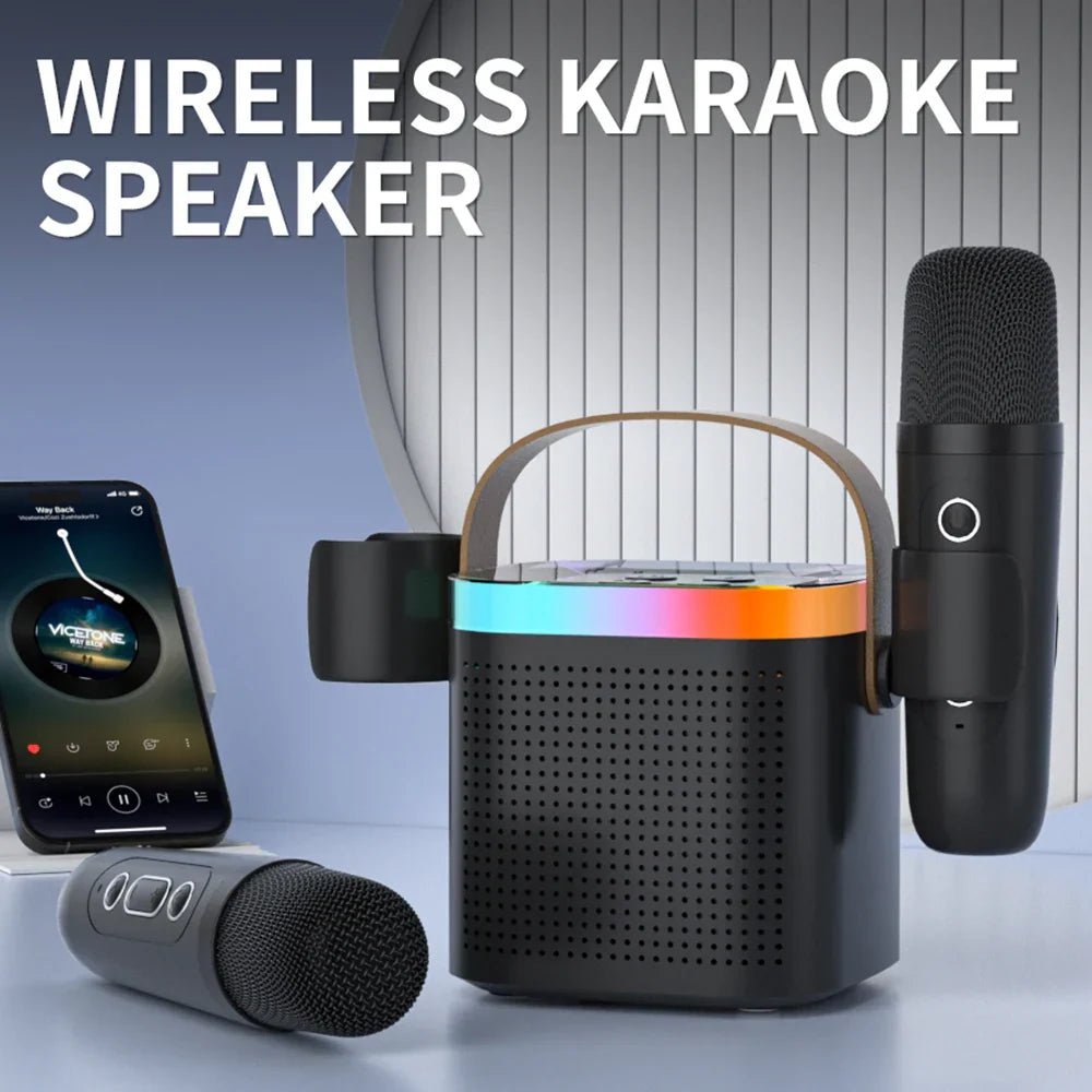 Portable Bluetooth Karaoke Speaker System with Microphones - Big Mike