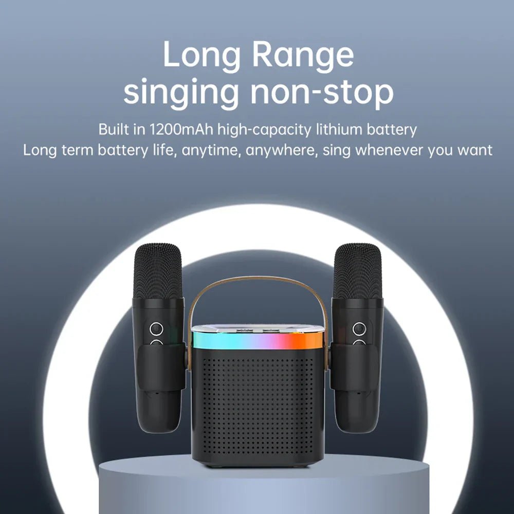 Portable Bluetooth Karaoke Speaker System with Microphones - Big Mike