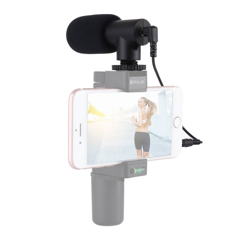 PULUZ 3.5mm Audio Stereo Recording Vlogging Professional Interview Microphone for DSLR & DV Camcorder, Smartphones - Big Mike