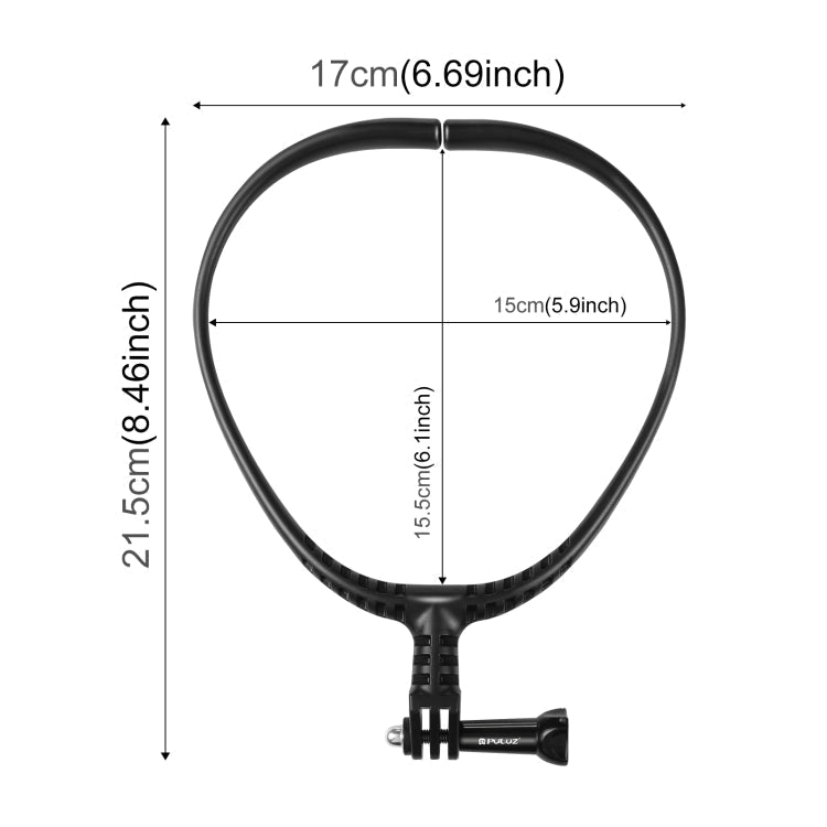 PULUZ Lazy Adjustable Neck Bracket for GoPro Action Cameras, Neck Bracket - Big Mike