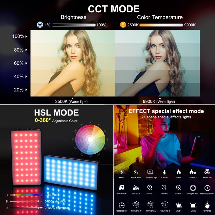 PULUZ LED Full Color RGB Beauty Fill Light Pocket Vlogging Photography Light, Pocket Light - Big Mike