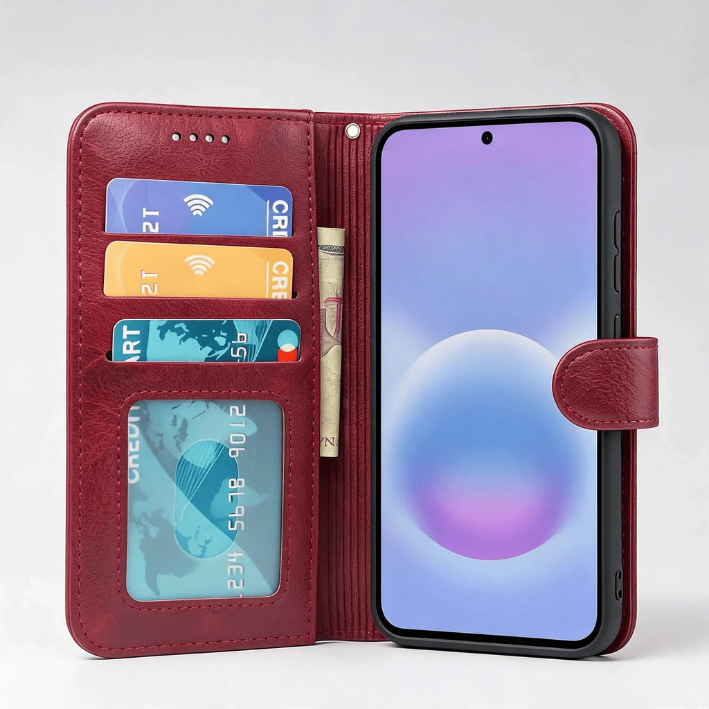 Samsung Galaxy A57 Book Flip Case Leather Wallet - Big Mike