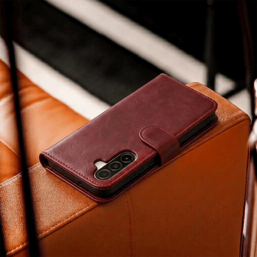 Samsung Galaxy A57 Book Flip Case Leather Wallet - Big Mike