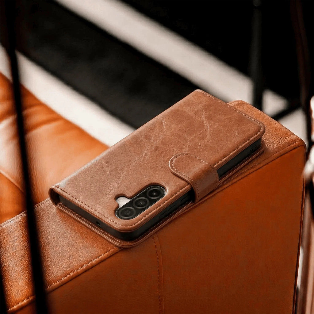 Samsung Galaxy A57 Book Flip Case Leather Wallet - Big Mike
