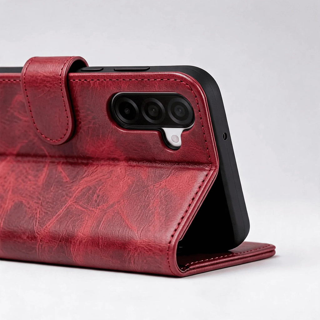 Samsung Galaxy A57 Book Flip Case Leather Wallet - Big Mike
