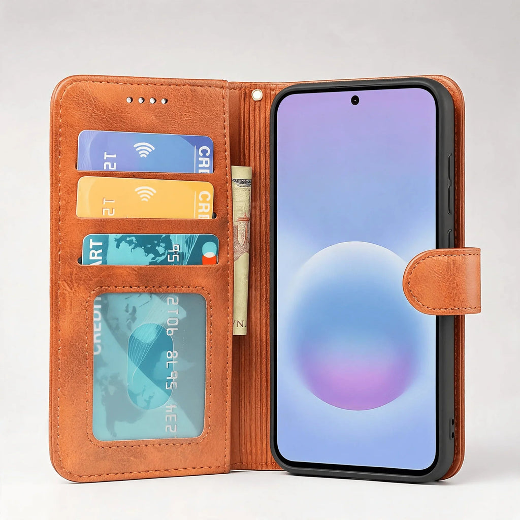 Samsung Galaxy A57 Book Flip Case Leather Wallet - Big Mike