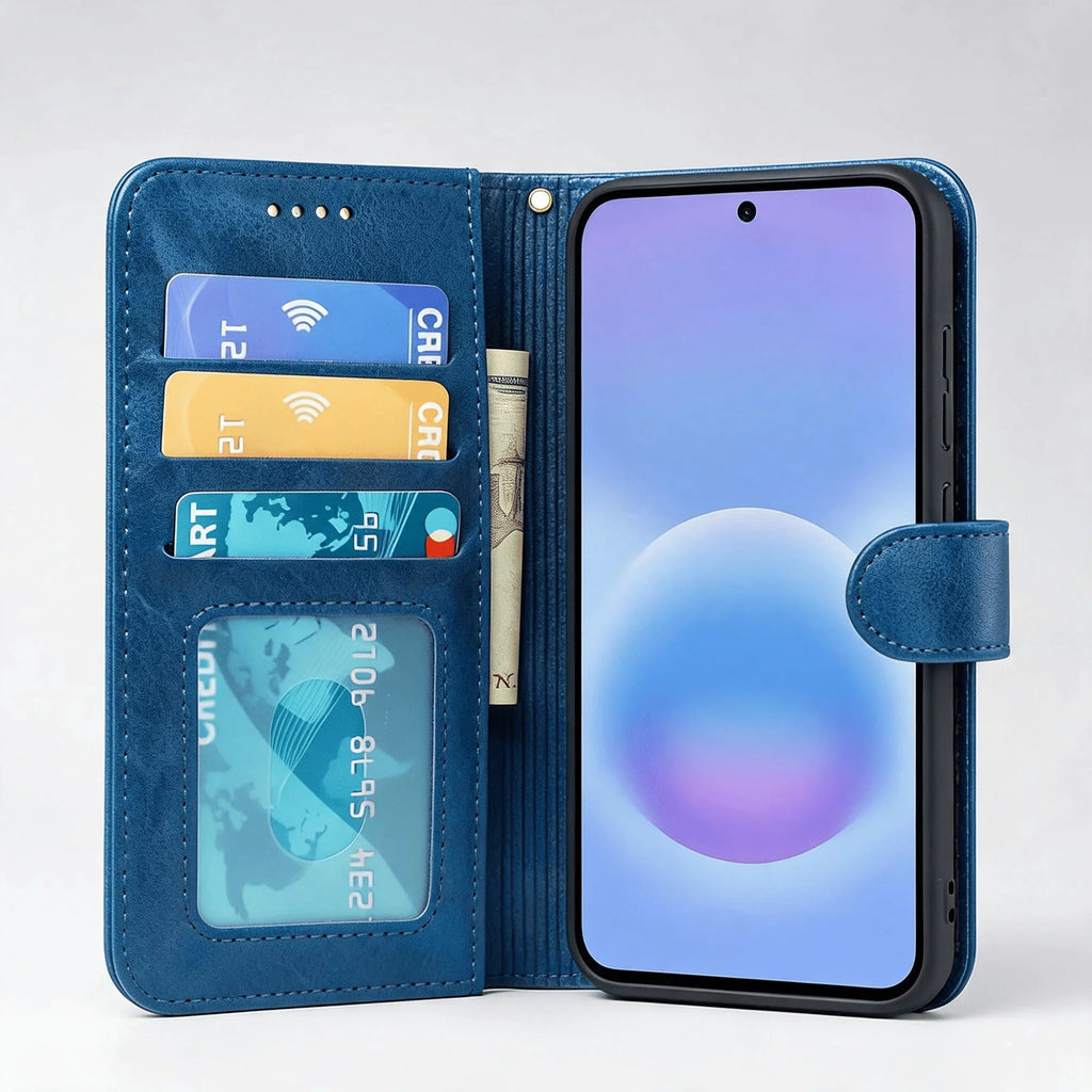 Samsung Galaxy A57 Book Flip Case Leather Wallet - Big Mike