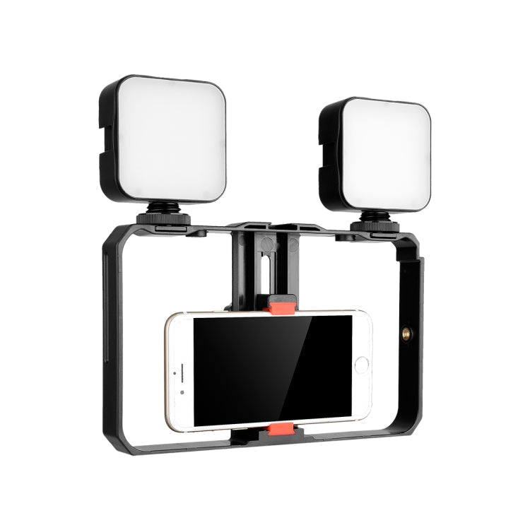 YELANGU PC201 YLG1801A Vlogging Live Broadcast LED Selfie Light Smartphone Video Rig Handle Stabilizer Plastic Bracket Kits, PC201 - Big Mike