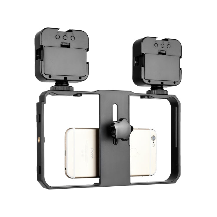 YELANGU PC201 YLG1801A Vlogging Live Broadcast LED Selfie Light Smartphone Video Rig Handle Stabilizer Plastic Bracket Kits, PC201 - Big Mike